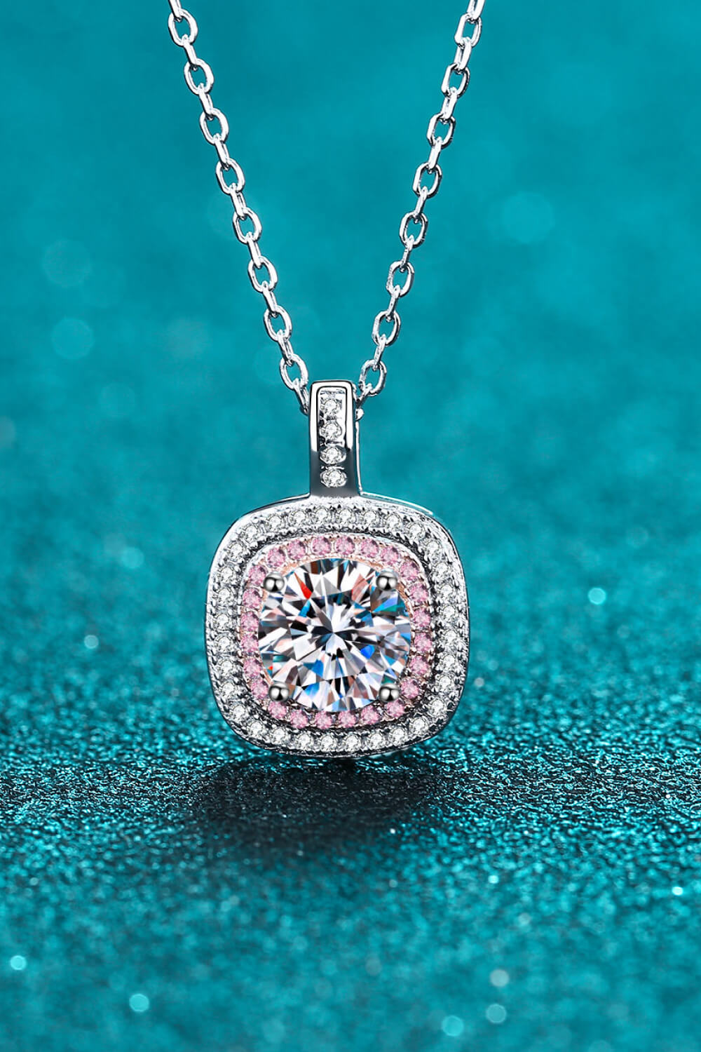 Moissanite Geometric Pendant Necklace