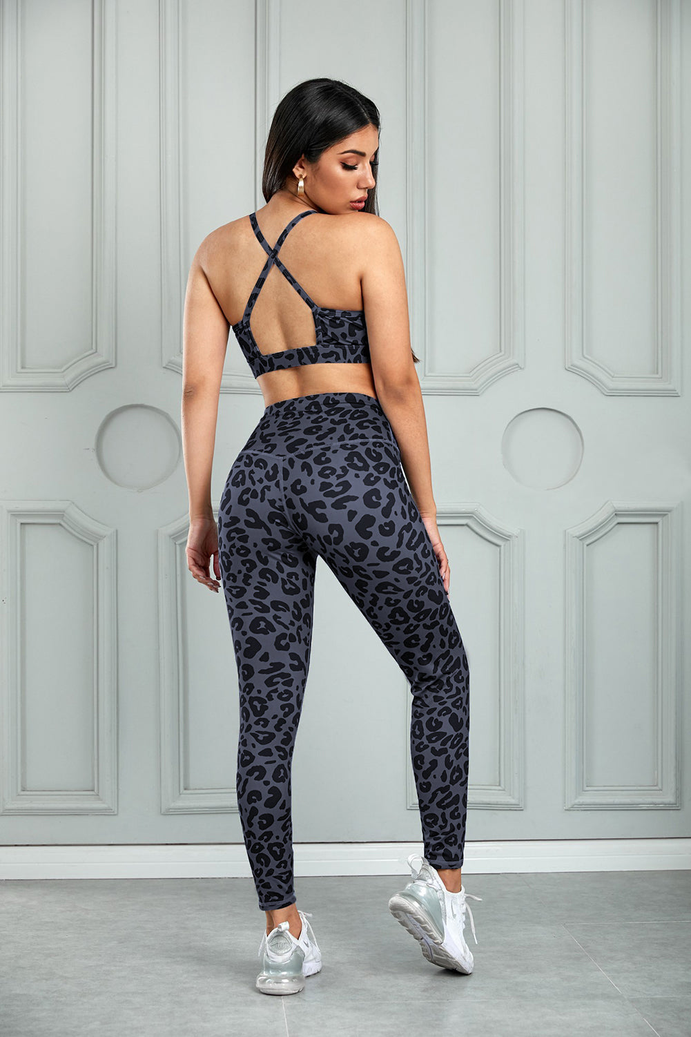 Leopard Sports Bra and Leggings Set