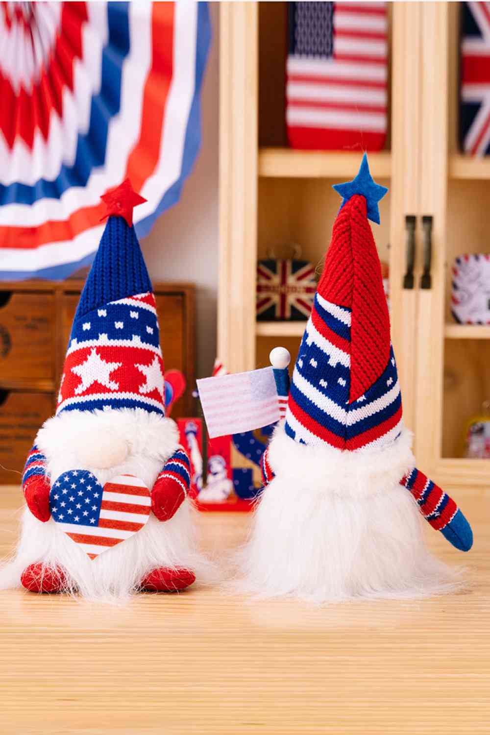 2-Piece Independence Day Knit Decor Gnomes